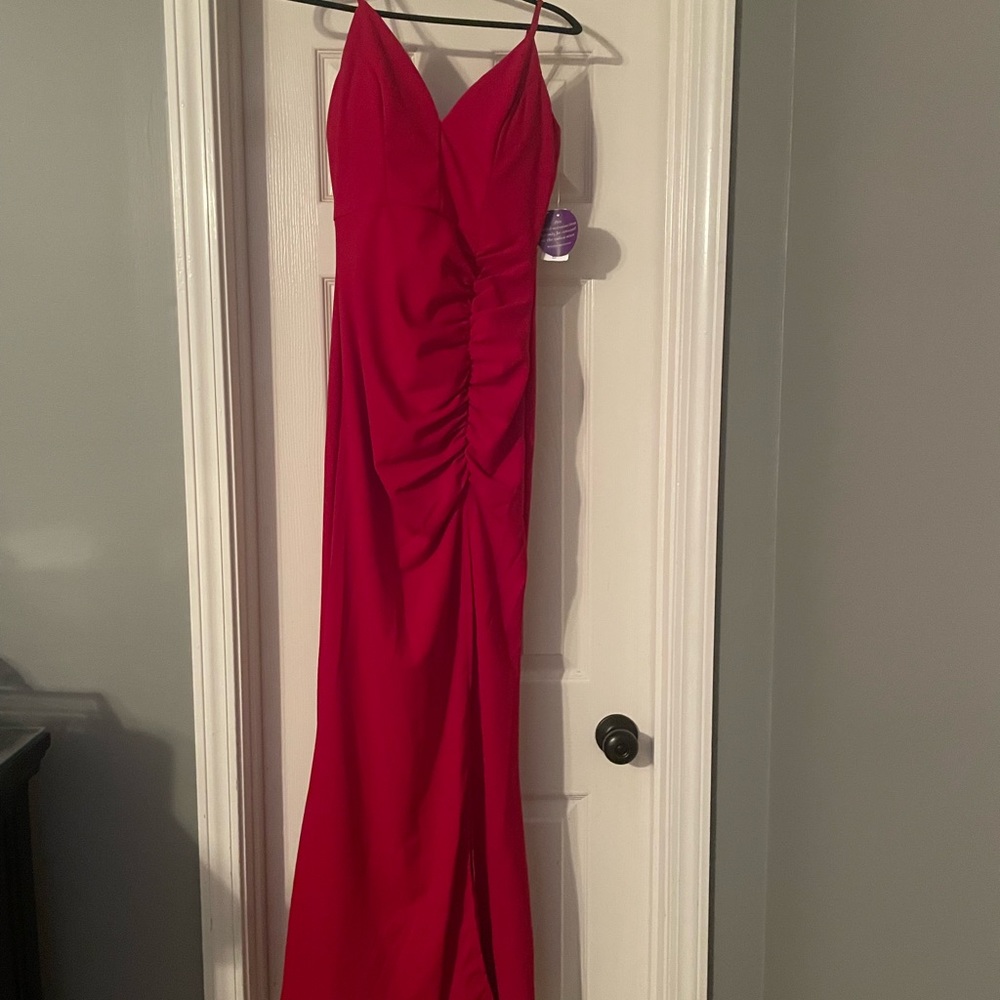 Red maxi dress